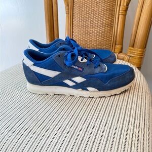 Reebok Classic Girls Blue and White Sneakers